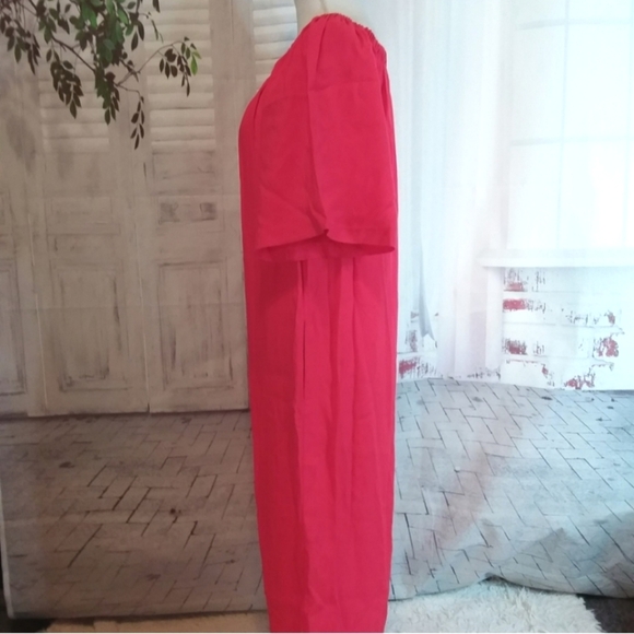 Etxart & Panno Pink Lounge Shift Midi Dress with Pockets Size S - Picture 4 of 4